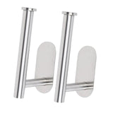 Maxbell 2x Curtain Holdbacks Kitchen Closet Multiuse Accessories Toilet Paper Holder Silver