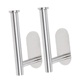 Maxbell 2x Curtain Holdbacks Kitchen Closet Multiuse Accessories Toilet Paper Holder Silver