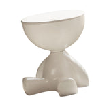 Maxbell Side End Table with Storage Bedroom Statue Farmhouse Small Cute Coffee Table White