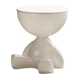 Maxbell Side End Table with Storage Bedroom Statue Farmhouse Small Cute Coffee Table White