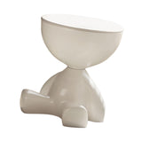 Maxbell Side End Table with Storage Bedroom Statue Farmhouse Small Cute Coffee Table White