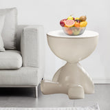 Maxbell Side End Table with Storage Bedroom Statue Farmhouse Small Cute Coffee Table White
