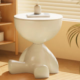 Maxbell Side End Table with Storage Bedroom Statue Farmhouse Small Cute Coffee Table White