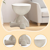 Maxbell Side End Table with Storage Bedroom Statue Farmhouse Small Cute Coffee Table White