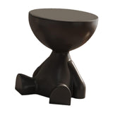 Maxbell Side End Table with Storage Bedroom Statue Farmhouse Small Cute Coffee Table Black