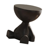 Maxbell Side End Table with Storage Bedroom Statue Farmhouse Small Cute Coffee Table Black
