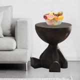 Maxbell Side End Table with Storage Bedroom Statue Farmhouse Small Cute Coffee Table Black