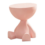 Maxbell Side End Table with Storage Bedroom Statue Farmhouse Small Cute Coffee Table Pink