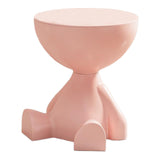 Maxbell Side End Table with Storage Bedroom Statue Farmhouse Small Cute Coffee Table Pink