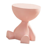 Maxbell Side End Table with Storage Bedroom Statue Farmhouse Small Cute Coffee Table Pink