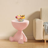 Maxbell Side End Table with Storage Bedroom Statue Farmhouse Small Cute Coffee Table Pink