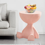 Maxbell Side End Table with Storage Bedroom Statue Farmhouse Small Cute Coffee Table Pink