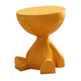 Maxbell Side End Table with Storage Bedroom Statue Farmhouse Small Cute Coffee Table Orange