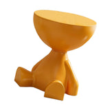Maxbell Side End Table with Storage Bedroom Statue Farmhouse Small Cute Coffee Table Orange