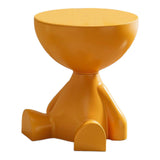 Maxbell Side End Table with Storage Bedroom Statue Farmhouse Small Cute Coffee Table Orange