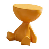 Maxbell Side End Table with Storage Bedroom Statue Farmhouse Small Cute Coffee Table Orange