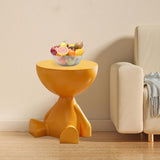 Maxbell Side End Table with Storage Bedroom Statue Farmhouse Small Cute Coffee Table Orange