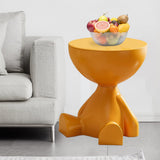 Maxbell Side End Table with Storage Bedroom Statue Farmhouse Small Cute Coffee Table Orange