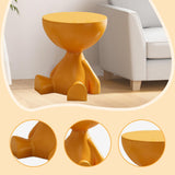 Maxbell Side End Table with Storage Bedroom Statue Farmhouse Small Cute Coffee Table Orange