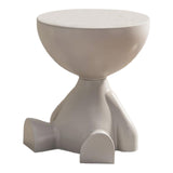 Maxbell Side End Table with Storage Bedroom Statue Farmhouse Small Cute Coffee Table Gray