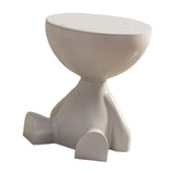 Maxbell Side End Table with Storage Bedroom Statue Farmhouse Small Cute Coffee Table Gray