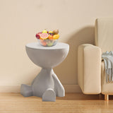 Maxbell Side End Table with Storage Bedroom Statue Farmhouse Small Cute Coffee Table Gray