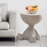 Maxbell Side End Table with Storage Bedroom Statue Farmhouse Small Cute Coffee Table Gray