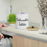 Maxbell Dishwasher Pod Container Dustproof Wood Organizer for Wash Room Dorm Desktop White