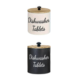 Maxbell Dishwasher Pod Container Dustproof Wood Organizer for Wash Room Dorm Desktop White