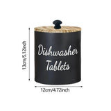 Maxbell Dishwasher Pod Container Dustproof Wood Organizer for Wash Room Dorm Desktop Black