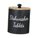 Maxbell Dishwasher Pod Container Dustproof Wood Organizer for Wash Room Dorm Desktop Black