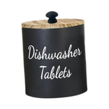 Maxbell Dishwasher Pod Container Dustproof Wood Organizer for Wash Room Dorm Desktop Black