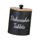 Maxbell Dishwasher Pod Container Dustproof Wood Organizer for Wash Room Dorm Desktop Black