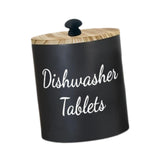 Maxbell Dishwasher Pod Container Dustproof Wood Organizer for Wash Room Dorm Desktop Black