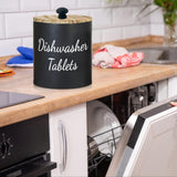 Maxbell Dishwasher Pod Container Dustproof Wood Organizer for Wash Room Dorm Desktop Black