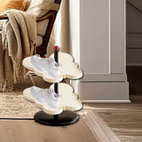 Maxbell Vertical Shoe Rack Corner Storage Organizer for Apartment Dormitory Entryway 2 Tier White