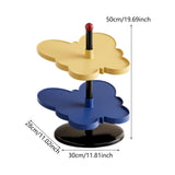 Maxbell Vertical Shoe Rack Corner Storage Organizer for Apartment Dormitory Entryway 2 Tier Blue Yellow