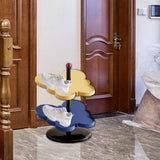 Maxbell Vertical Shoe Rack Corner Storage Organizer for Apartment Dormitory Entryway 2 Tier Blue Yellow