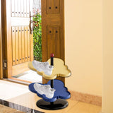 Maxbell Vertical Shoe Rack Corner Storage Organizer for Apartment Dormitory Entryway 2 Tier Blue Yellow
