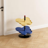 Maxbell Vertical Shoe Rack Corner Storage Organizer for Apartment Dormitory Entryway 2 Tier Blue Yellow