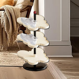 Maxbell Vertical Shoe Rack Corner Storage Organizer for Apartment Dormitory Entryway 3 Tier White