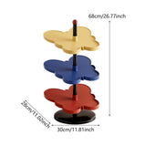 Maxbell Vertical Shoe Rack Corner Storage Organizer for Apartment Dormitory Entryway 3 Tier Blue Yellow Red