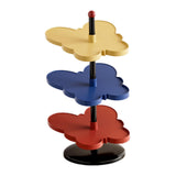 Maxbell Vertical Shoe Rack Corner Storage Organizer for Apartment Dormitory Entryway 3 Tier Blue Yellow Red
