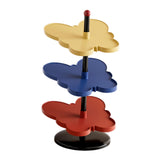 Maxbell Vertical Shoe Rack Corner Storage Organizer for Apartment Dormitory Entryway 3 Tier Blue Yellow Red