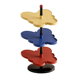 Maxbell Vertical Shoe Rack Corner Storage Organizer for Apartment Dormitory Entryway 3 Tier Blue Yellow Red