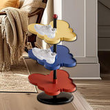 Maxbell Vertical Shoe Rack Corner Storage Organizer for Apartment Dormitory Entryway 3 Tier Blue Yellow Red