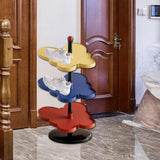 Maxbell Vertical Shoe Rack Corner Storage Organizer for Apartment Dormitory Entryway 3 Tier Blue Yellow Red