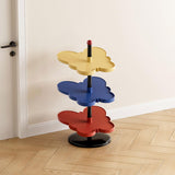 Maxbell Vertical Shoe Rack Corner Storage Organizer for Apartment Dormitory Entryway 3 Tier Blue Yellow Red