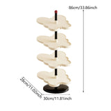Maxbell Vertical Shoe Rack Corner Storage Organizer for Apartment Dormitory Entryway 4 Tier White