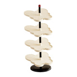 Maxbell Vertical Shoe Rack Corner Storage Organizer for Apartment Dormitory Entryway 4 Tier White